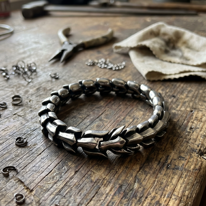 JORMUNGANDR BRACELET - STAINLESS STEEL