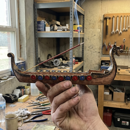 Viking Longship Incense Burner