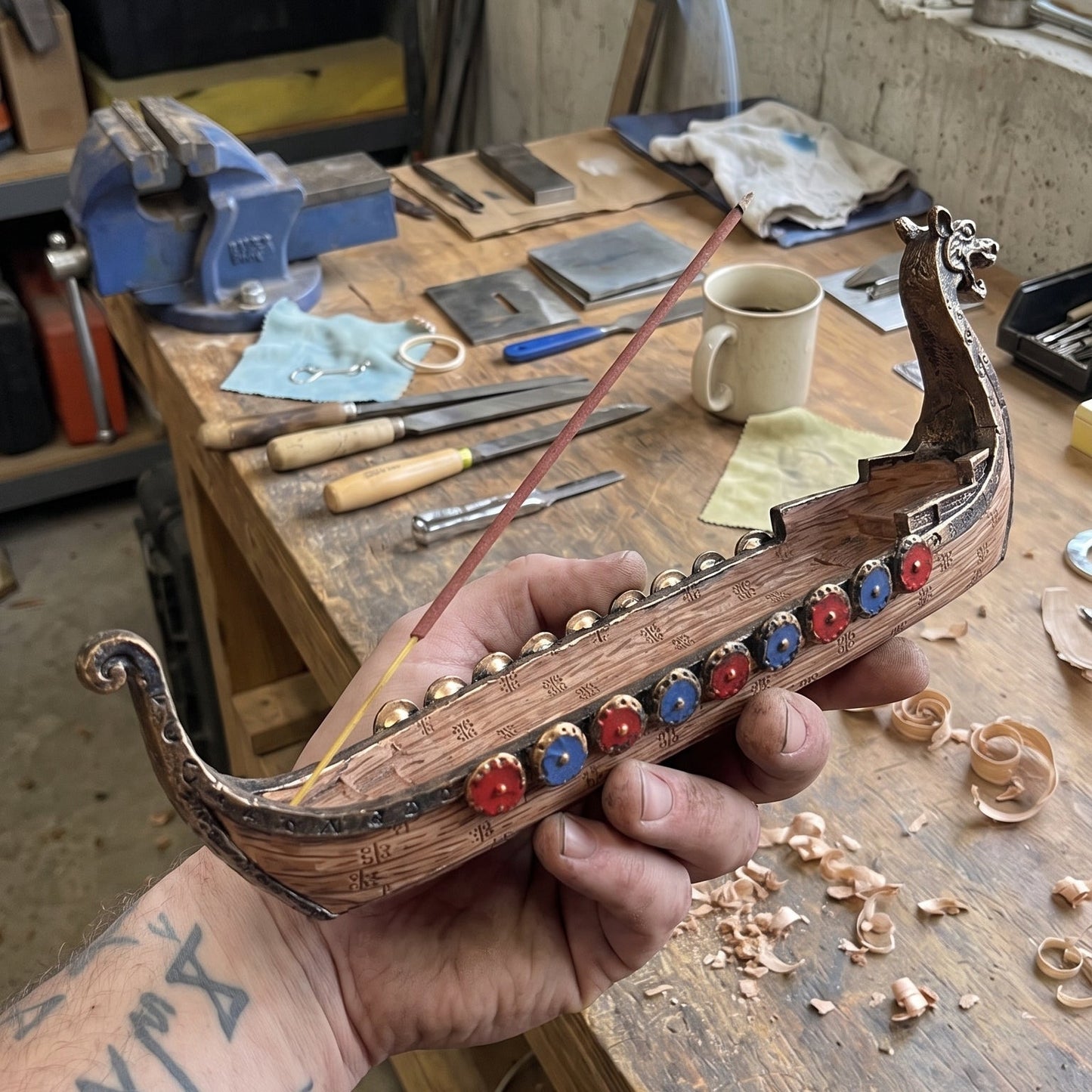 Viking Longship Incense Burner