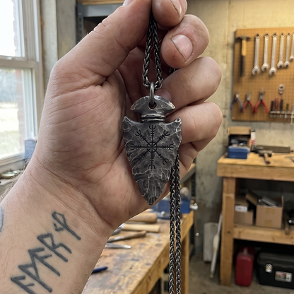 Vegvisir Arrowhead Pendant