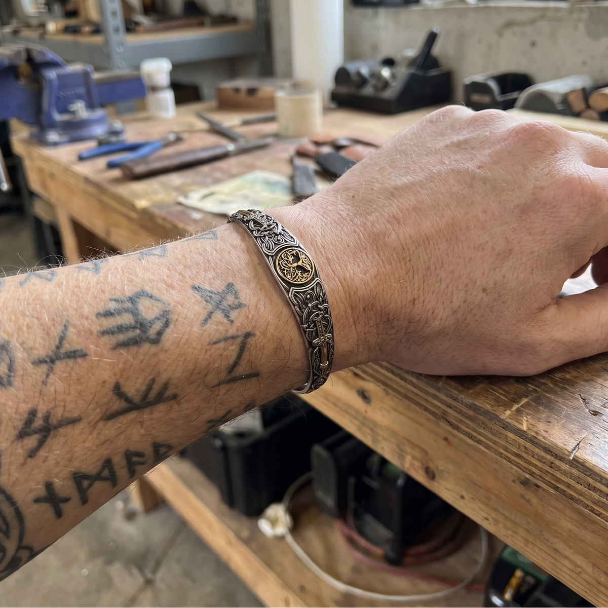 Yggdrasil Warrior Cuff Bangle