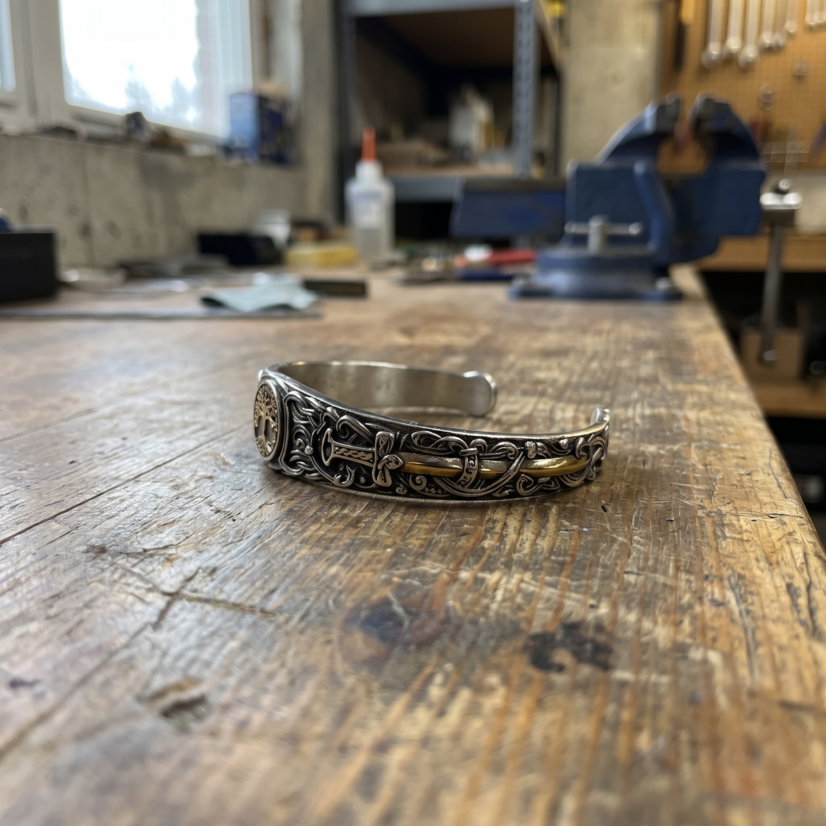 Yggdrasil Warrior Cuff Bangle